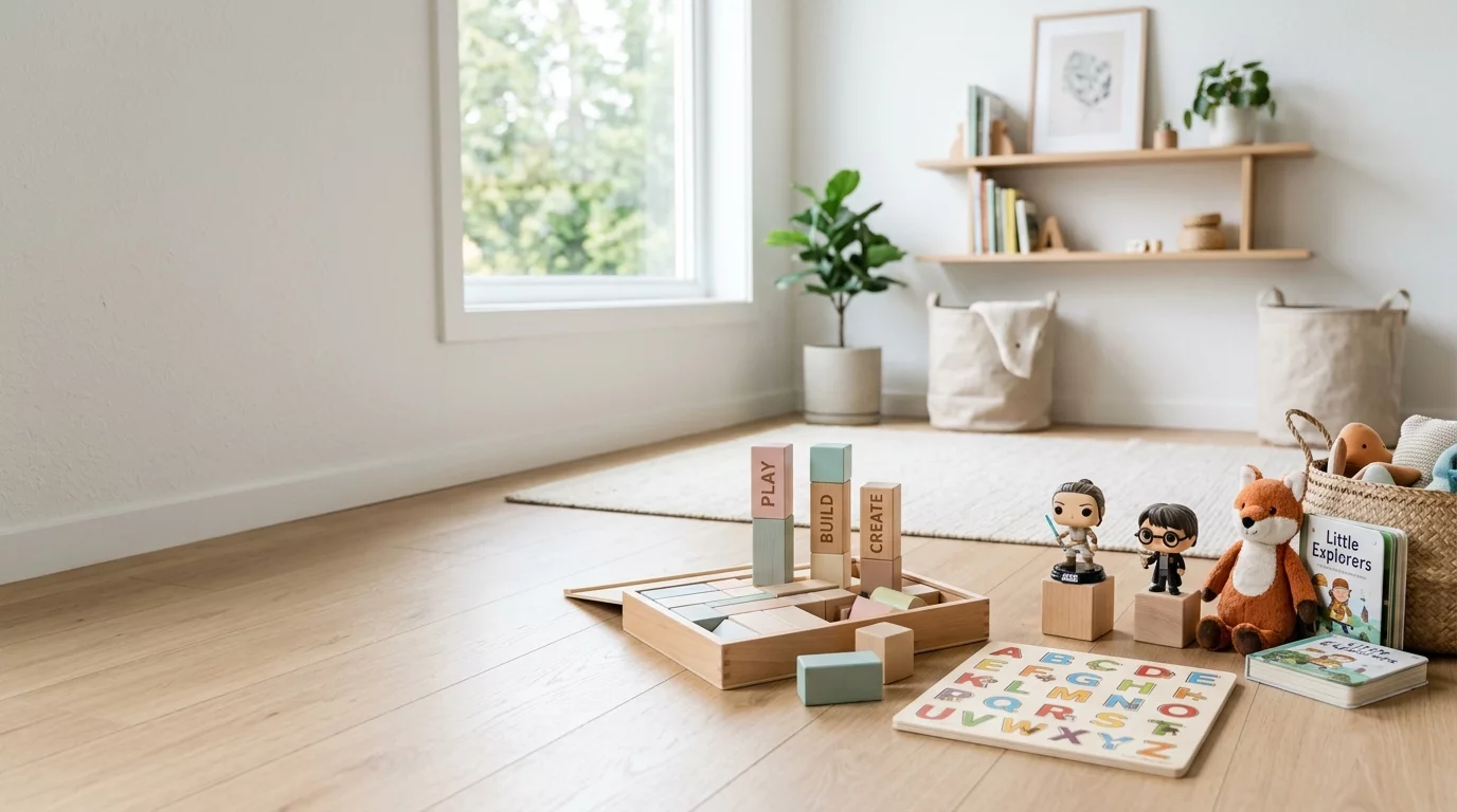 Colorful Fikek toys and gadgets